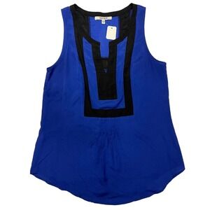 Daniel Rainn Women's Sleeveless‎ Tunic Top, Size Medium, Blue & Black